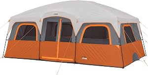 CORE Tent for Family Camping | 10 Person / 11 Person / 12 Person Large Multi Room Cabin Te