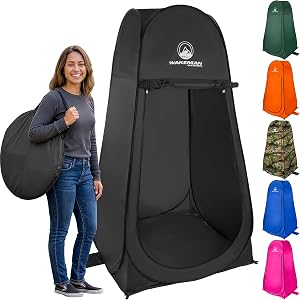 Wakeman Pop Up Changing Tent, 3.3 x 3.3 x 6.2ft, Camping Shower Tent for Portable Toilet S